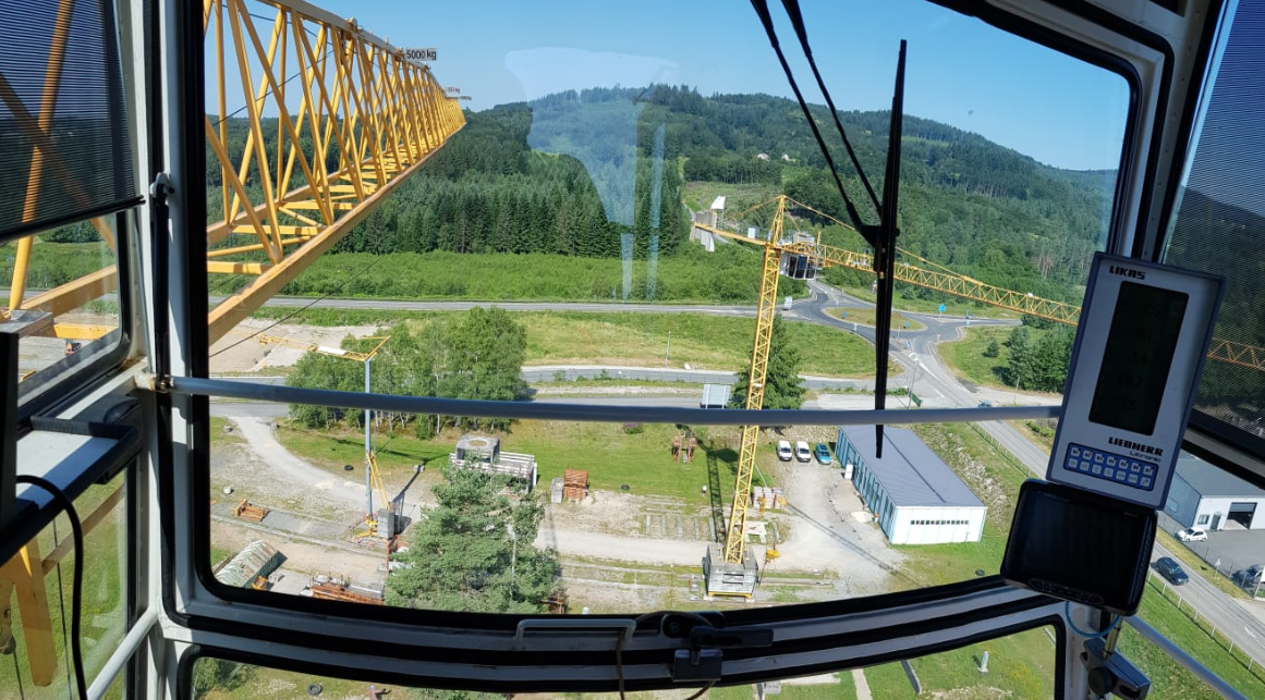 Future crane operators trained in AMCS technologies’ anti-collision systems at AFPA training center